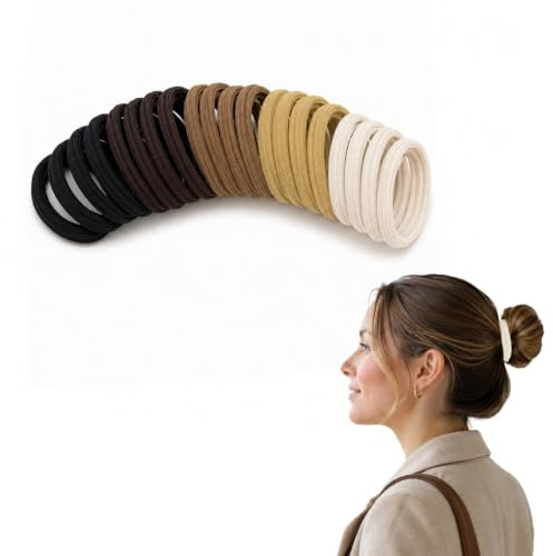 ZEMINRI 20 Pièces Elastique Cheveux, Haute Élasticité Accessoire (20 Pièces)