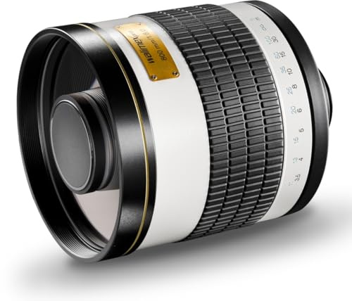Walimex Pro - Objetivo CSC para réflex, Compatible con Montura Canon EOS M, 800 mm, 1:8,0, Rosca de Filtro de 35 mm, Color Blanco