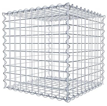 GABIONA Robustas cestas de Alambre para Piedras para diseño Individual de jardín. Cestas rellenables de Piedras de 5 x 5 cm. Cesta de Rejilla (50 x 50 x 50 cm)