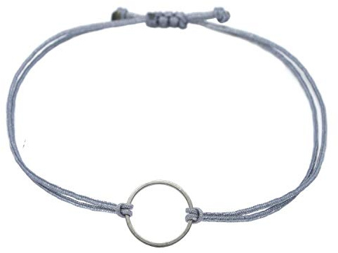 Selfmade Jewelry Armband Damen Kreis Silber Größenverstellbares Makramee Armbändchen Größenverstellbar Inkl. Geschenk-Verpackung