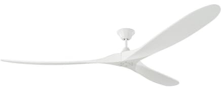 Monte Carlo 3MAVR88RZW Maverick Super Max Energy Star 88 Outdoor Ceiling Fan with Remote Control, 3 Balsa Wood Blades, Matte White