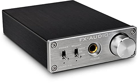 KGUSS FX-AUDIO- DAC-X6 Mini DAC & Headphone Amplifier, USB Coaxial Optical to RCA/AUX Digital Audio Desktop Decoder for Computer/PC