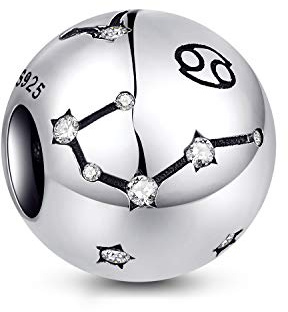 NINGAN 12 Zodiac Geburtstag Charm Geburtstag Stein Anhänger -925 Sterling Silber Armband, Halskette Anhänger als ideales Geburtstagsgeschenk für Frauen und Freunde
