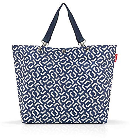 reisenthel shopper M in Signature Navy – Geräumige Shopping Bag und edle Handtasche in einem – Aus wasserabweisendem Material