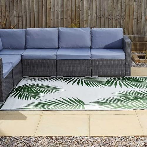 Garden Mile Al Fresco - Alfombra grande para exteriores, portátil, antideslizante, resistente a los rayos UV, resistente a la intemperie, para interiores y exteriores, para jardín, patio, terraza,