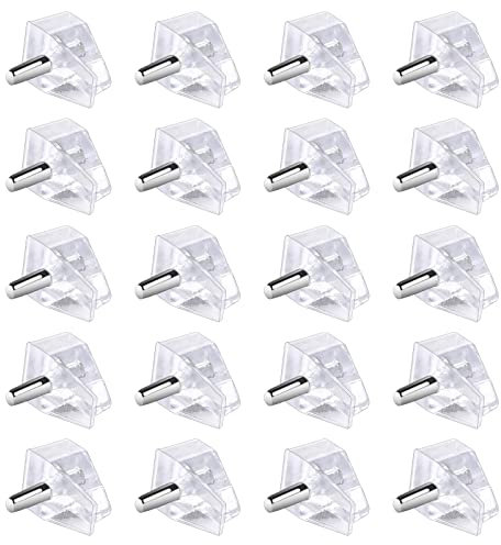 20 Stück Einlegeboden Halter Bodenträger 3mm Kunststoff transparent Regal Unterstützung Peg Schrank Regal Pins Halter Ersatz Peg