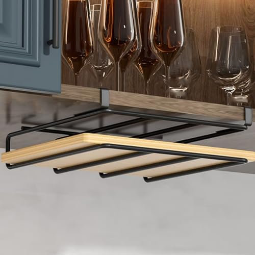 Bettschlange Schneidebrett Regal, Schneidebrett Ständer, Topfdeckelhalter, Ohne Bohren Küchenorganizer, Edelstahl Hängeregal Schrankregal Organizer, Schwarz
