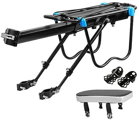 Dxcaicc Fahrradgepäckträger hinten, Fahrrad-Gepäckträger, Schnellspannender Aluminiumlegierung-Fahrradgepäckträger hinten, Universell einstellbar für Rennrad