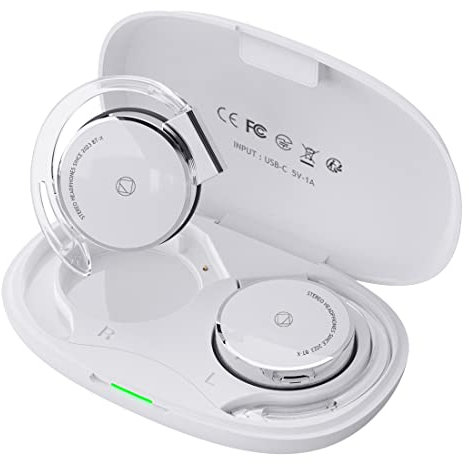 On Ear Kopfhörer Bluetooth V5.3, Open Ear Kopfhörer Kabellos Buetooth, Clip On Kopfhörer Sport Headset Bluetooth mit 4-Mikrofon, Comfort Fit Ohrhaken Ohrhörer