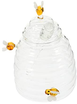 ABOOFAN Honig Glas Mit Löffel Glas Honig Transparent Dispenser Hause Sirup Aus Transparenter Für Zuhause