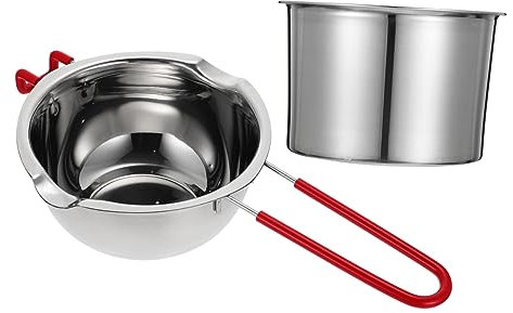 INOOMP Stainless Steel Melting Pot for Chocolate Fondue Kitchen Cookware Milk Pan for Hiking Outdoor Camping Practical Butter Cheese Melting Pot