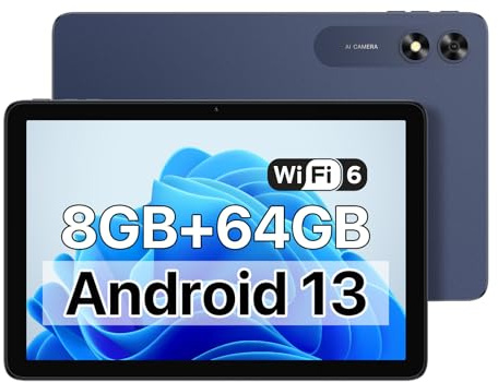 UMIDIGI Tablette Android 13,Tablette 10.1 Pouces 2024 Newest, G2 Tab Tablette Tactile,WiFi 6/BT5.0,8Go(4+4)+64Go/TF 1TB,Tablette Android,RK3562 Quad-Core,6000mAh,1280 * 800IPS,8MP Caméra,Gris