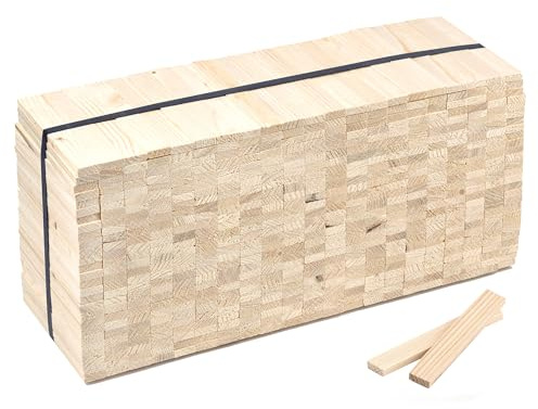Klötzchenmann Fichte Bastelklötzchen 22x8x160 mm ca. 190 Stück für DIY Projekte Wandverkleidung Fensterbank Stäbchen Holzleisten