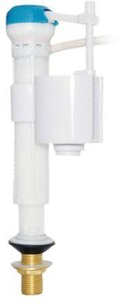 Generic Tool Toilet Fill Valve, ABS Plastic & Brass, Float Valve, Fill Valve, Blue & White, 1.9cm Inlet, 1/2 inch Outlet, Dual Flush Cistern, 195-305mm Height Adjustable, Recommended for 1938754031