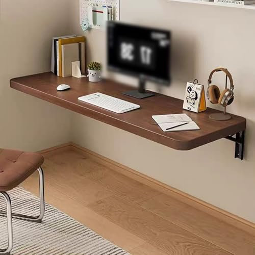 Holz Wandtisch Klappbar -Klapptisch Platzsparend Zur Wandmontage - Küchentisch Esstisch Bistrotisch Buffettisch Hängetisch Computertisch Schwebend Schwimmend(80 * 40cm)