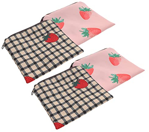 Beaupretty Sanitary Napkin Storage Bag and Menstrual Pad Pouch 4pcs Set Waterproof Zipper Portable Period Organizer for Teen Girls Outdoor School Use