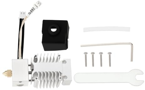 eMagTech 24V 40W 3D Printer Print Head Heating Block Kit with Heat Sink Titanium Alloy Throat Brass Nozzle 0.4mm Hotend Compatible with Ender-3-V3SE