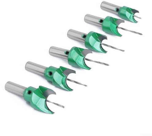 Zilimontt Foret en Perles de Bouddha en Bois, 6 à 30 mm de Diamètre, Tige de 10 mm, Fraise à Défoncer en Carbure Cémenté (10 x 8)