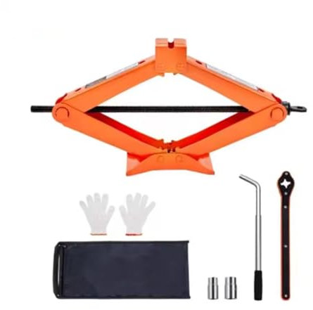 RVIFY Leve Voiture Cric à Ciseaux 2,5 tonnes/5 512 LB Cric de Voiture à Ciseaux 3,7 -17,1 Plage de Levage Cric de Levage à Ciseaux Portable Pont elevateur Voiture