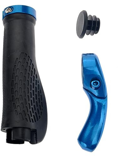 PAMINGONO Fahrradlenkergriffe Mountainbike Lenkerhörner Ochsenhorn Aluminiumlegierung Tpr Gummi Rutschfest Ergonomisch Für Rennräder Und Trekkingräder Blau Mit Verstellbaren Lenkerenden