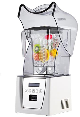 SaryEdge Mixeur Smoothie Maker, Mixeur sur Socle Commercial avec Enceinte Acoustique, Broyeur à Glace Automatique et Silencieux, pour Cuisine, Lait, thé, café, Dessert, Loisirs, boutiqu(Un