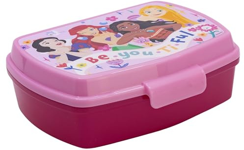Stor Boîte à Goûter Enfant Princesses Disney, Lunch Box Rectangulaire 1333ml, Sans BPA, Plastique Résistant, Idéale pour École et Collation