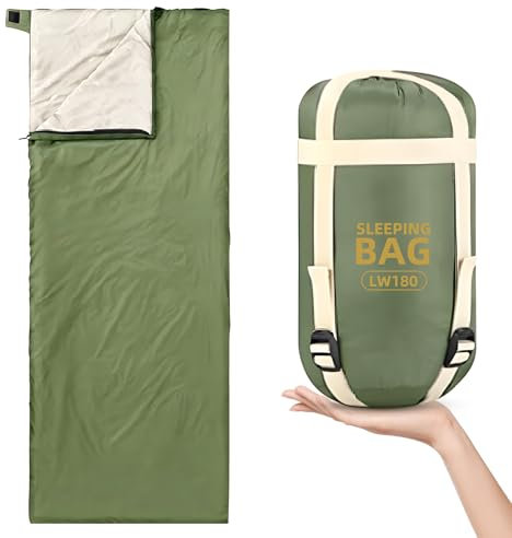 Ultraleichter Sommerschlafsack, Schlafsack Sommer 680g 190 x 75 cm, Schlafsack Ultraleicht Kleines Packmaß, Sleeping Bag Weicher Komfort, Reiseschlafsack, Schlafsack für Camping