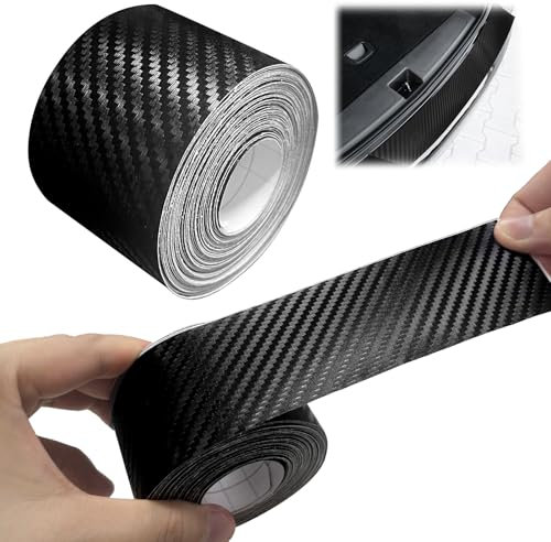 Pellicola Protettiva Auto, Universale Pellicola Adhesiva Protettiva 5CMx10M Protezione Paraurti Posteriore Auto per Vernice Auto Moto Bici Protettive Vernici, Nero, 1 Pezzi