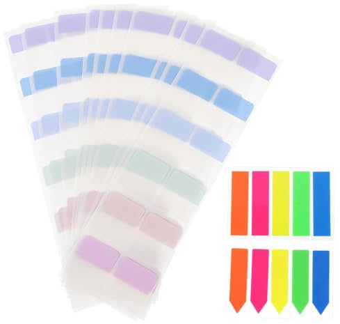 Housoutil 640 Stück office zubehör schoot marked Markierung markers Index-Tabs Unterschreiben Sie hier Registerkarten Bandfahnen Seitenreiter Notizen Buchregisterkarten Klebestreifen Papier