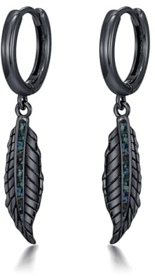 Midir&Etain Feder/Schwert/Spitze/Kreuz/Davidstern Hänge Ohrringe für Männer Frauen 925 Sterling Silber Punk Ohrring Malachit Türkis Schmuck Geburtstags Geschenk