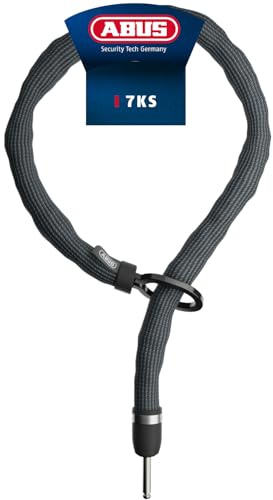 ABUS Einsteckkette Adaptor Chain Superior 7KS, 100 cm Länge, schwarz | Rahmenschloss-Einsteckkette mit 7 mm Vierkantkette, gehärtetem Stahl, kompatibel mit ABUS Rahmenschlössern