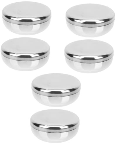 Cabilock 6 Sätze Koreanische Reisschalen aus mit Deckel Einlagig Gedämpfte Schüsseln Langlebig Leicht zu Reinigen für Küche und Restaurant
