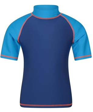 Mountain Warehouse Short Sleeves UPF50+ Kids Rash Vest | Lightweight & Quick Drying Swim Top with Sun Protection, Childrens Rash Guard with Flat Seams for Beach, Surfing & Summer