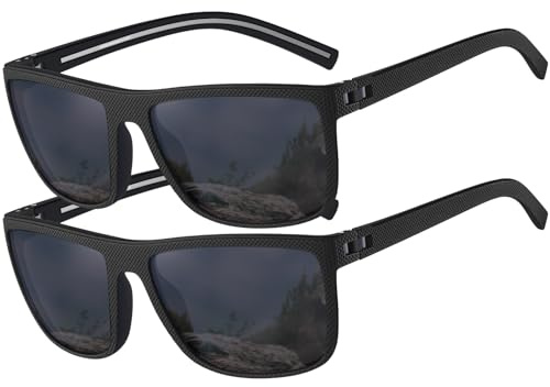 Perfectmiaoxuan Polarisierte Sonnenbrille Herren Damen UV-Schutz für Autofahren Radfahren Angeln Reisen Leichte Nachtsichtbrille für Autofahrer