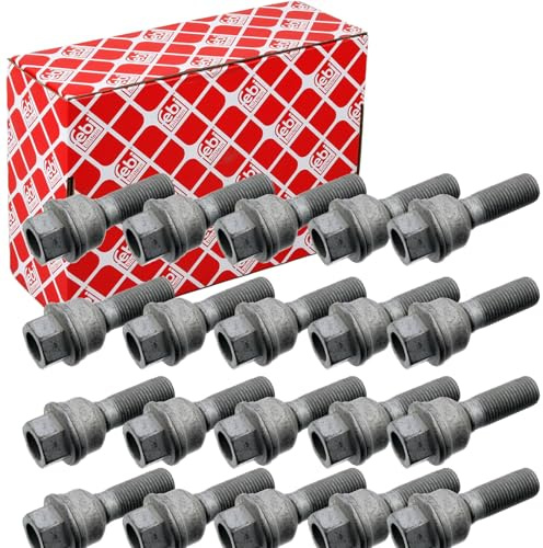 20x Febi Radschrauben Satz 66mm Kugelbund A/g | 20x 103934 für Alufelgen & Stahlfelgen