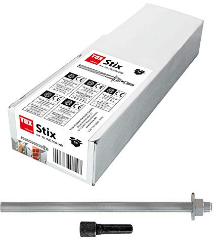 TOX tige filetée en acier inoxydable A4, Stix M16 x 190, 10 pièces, 070171281