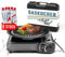 TruWare Camping Gaskocher mit Kartusche Campingkocher mit Gaskartuschen Grillaufsatz und Tragekoffer Kocher für Campingplatz Festival Stromausfall