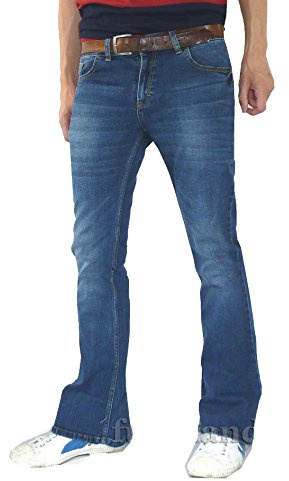 Fuzzdandy - Jeans - Evasé - Homme bleu Distressed Blue 32W x 30L