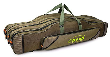 TentHome Allround Rutentasche Rutenfutteral Angeltasche Anglertasche Angelkoffer 2-4 Fächer Verschiedene Längen (120cm, 4 Kammer)