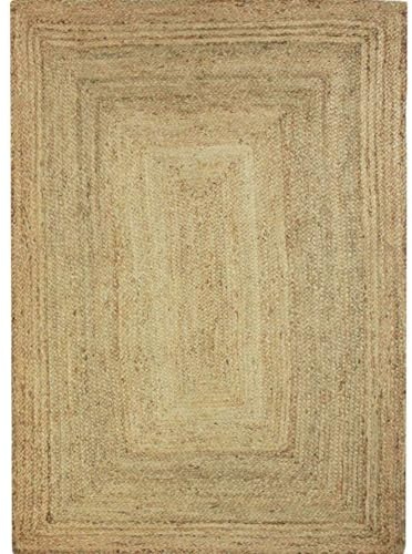 Thedecofactory - Vegetal Jute - Tappeto rettangolare in juta artigianale intrecciato a mano per soggiorno, camera da letto, ufficio o sala da pranzo, colore naturale beige 160 x 230 cm