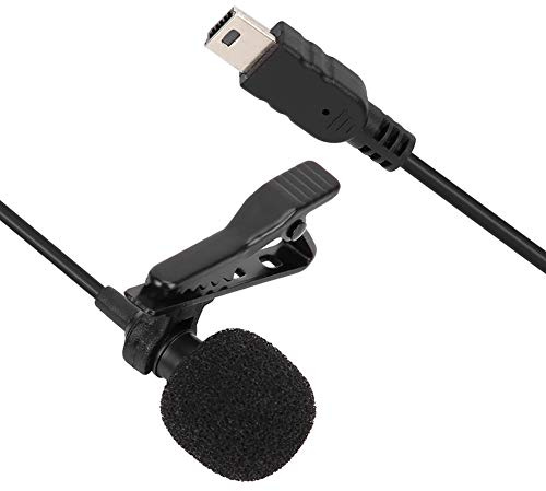 Bindpo minimikrofon, mini USB stereo extern mikrofon professionell mikrofon med klämma plugg och spel, för kameror/PC dator/bärbar dator