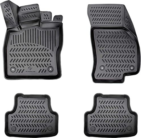 Design 3D Gummimatten Set für Jeep Compass ab 2017 | Extra hoher 5cm Rand