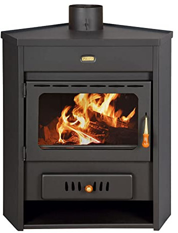 Prity Kaminofen AM D- 12 kW, Schwarz, Metall, Holz, HEATING_STOVE