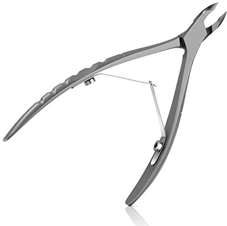 BEZOX Tronchese per cuticole e spingiunghie -Strumenti per cuticole 2 in 1 ad alte prestazioni in acciaio inossidabile- Tronchese per cuticole e spingipelle con impugnatura antiscivolo e lama affilata