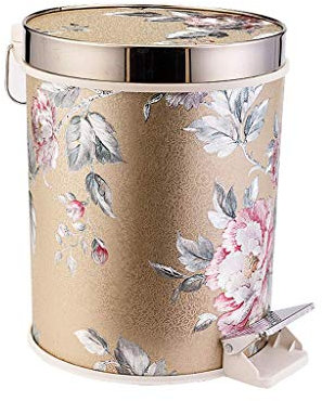 WXJLYZRCXK Poubelle À Pédale, Poubelles Poubelle Ménage Poubelle À Pédale En Plastique Mode Créatif Salle de N Cuisine Seau de Rangement,12L,12L