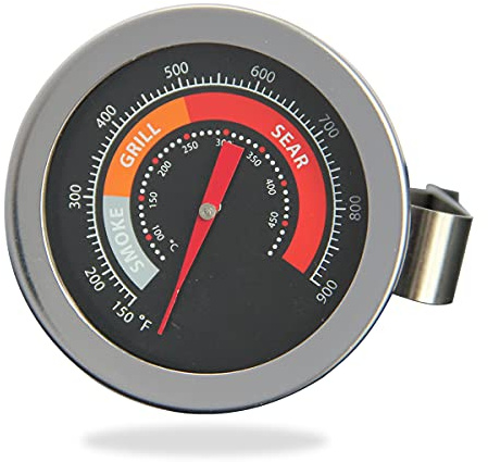 DOLAMOTY 2 Inch Thermometer Replacement for Big Green Egg BGE | Temperature Gauge for Big Green Egg Accessories,Grill Dome, Char-Griller Kamado, Stainless Steel 150-900°F No-Fog Glass Lens