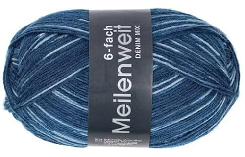 MEILENWEIT 6-fach 150g SPEZIAL print 9541 - Denim Mix