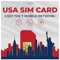 travSIM Carte SIM USA prépayée - 50GB de données Mobiles à des Vitesses 4G/5G- Appels et SMS nationaux illimités - La Carte SIM USA Fonctionne avec Les appareils iOS et Android - Valable 7 Jours.