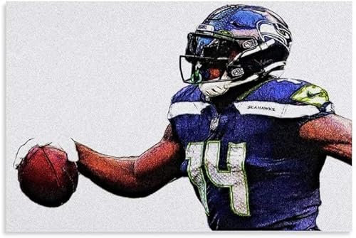 500 Teile Puzzle American-Football-Spieler DK Metcalf Star Holz Puzzle Erwachsene Stress Freisetzung Spiel 500 Piece 20.4x15inch(52x38cm) Kein Rahmen