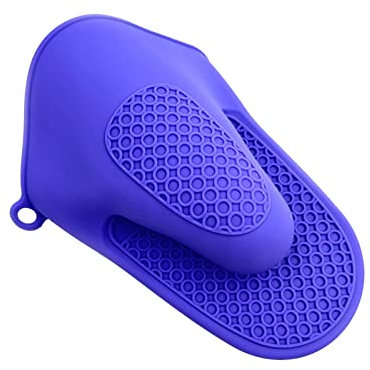 Wzxhew #73 Mini Silicone Oven Mitts Set Oven Mitts Heat Insulation Oven Gloves For Kitchen Cooking And Baking Protecting Fingers Mini Oven Hand Clips (B, One Size)
